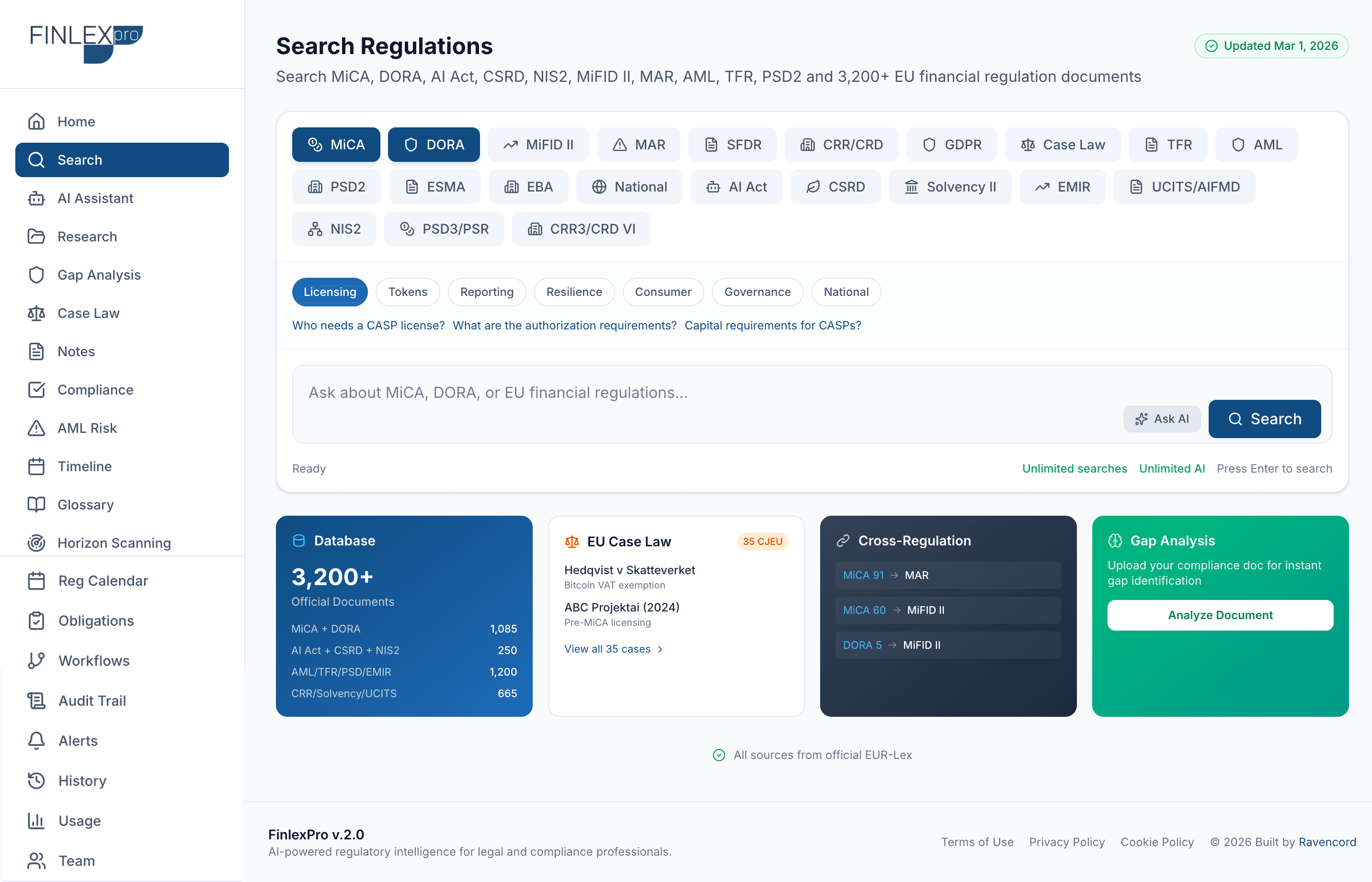 FinlexPro Dashboard